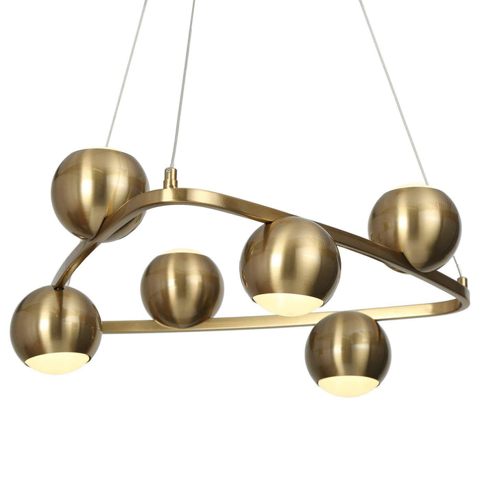 Stelvo 6-Light LED Brass Chandelier