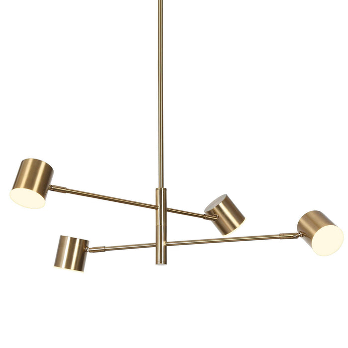 Selagy 4-Light LED Brass Chandelier