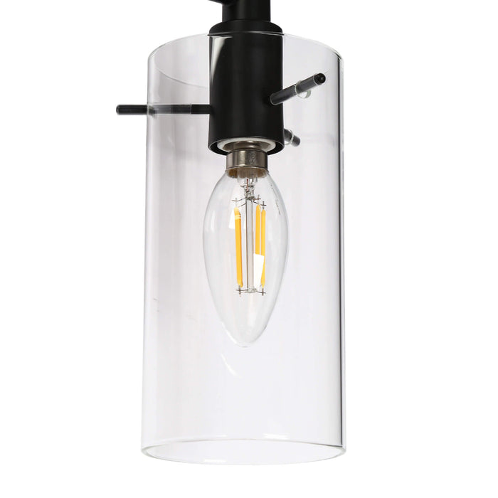 Luriven 3-Light Black Bathroom Vanity Light