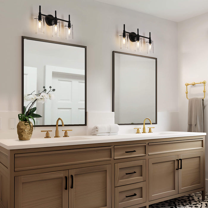 Luriven 3-Light Black Bathroom Vanity Light