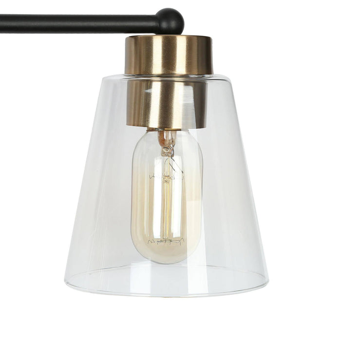 Zyrelis 2-Light Black and Brass Bathroom Vanity Light