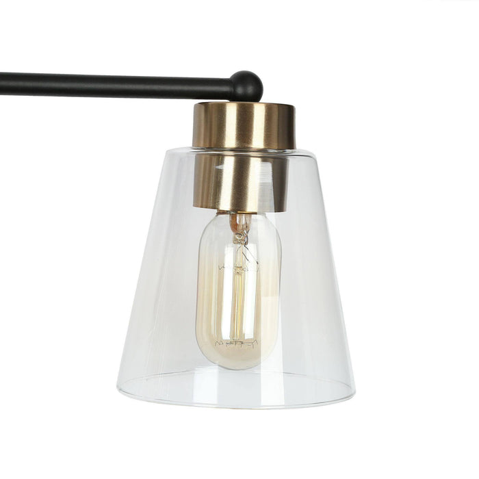 Zyrelis 1-Light Black and Brass Bathroom Vanity Light