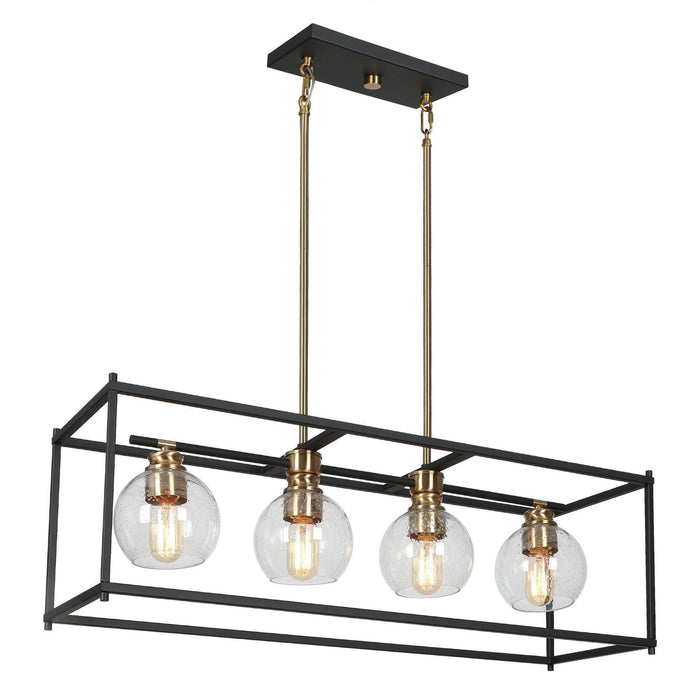 Amiry 4-Light Black and Brass Island Lights