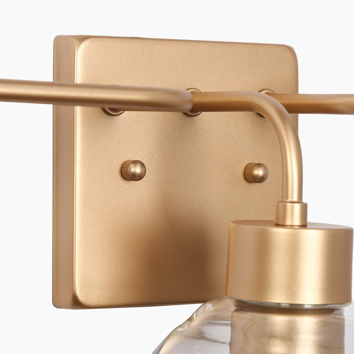 Bresily 3-Light Gold Bathroom Vanity Light