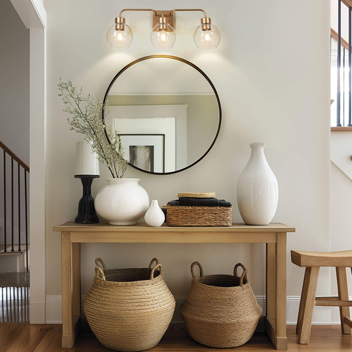 Bresily 3-Light Gold Bathroom Vanity Light