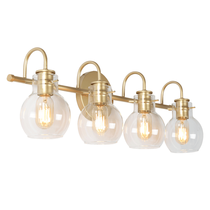 Pleiara 4-Light Gold Bathroom Vanity Light