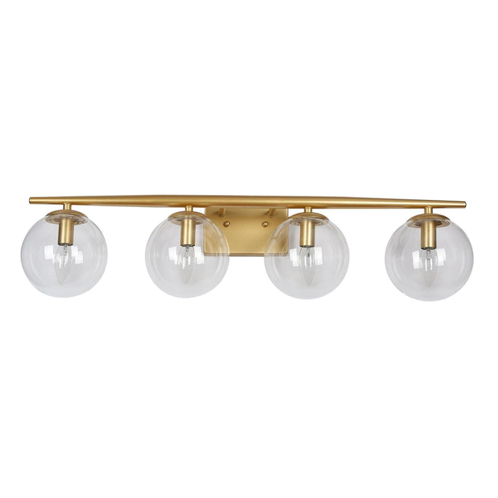 Kiselle 4-Light Gold Bathroom Vanity Lights