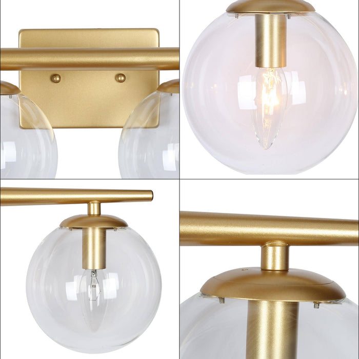 Kiselle 4-Light Gold Bathroom Vanity Light