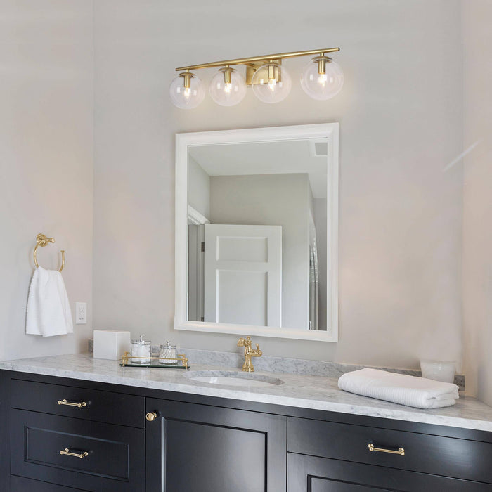 Kiselle 4-Light Gold Bathroom Vanity Light