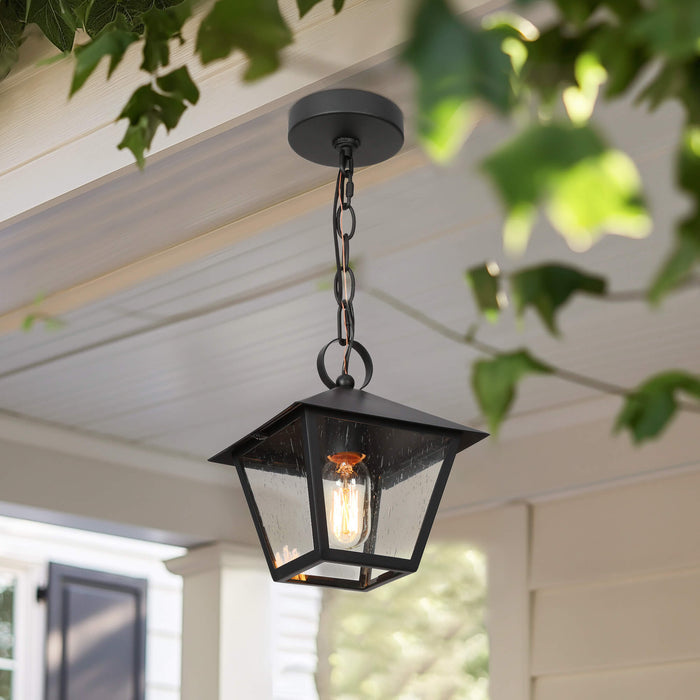 Nigara 1-Light Black Outdoor Pendant Light