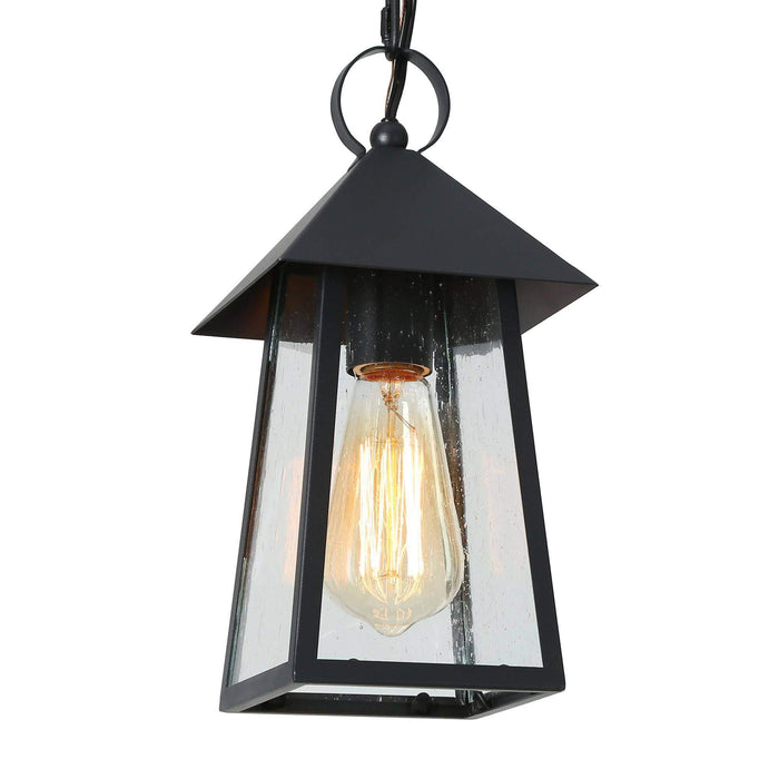 Shelia 1-Light Black Outdoor Pendant Light