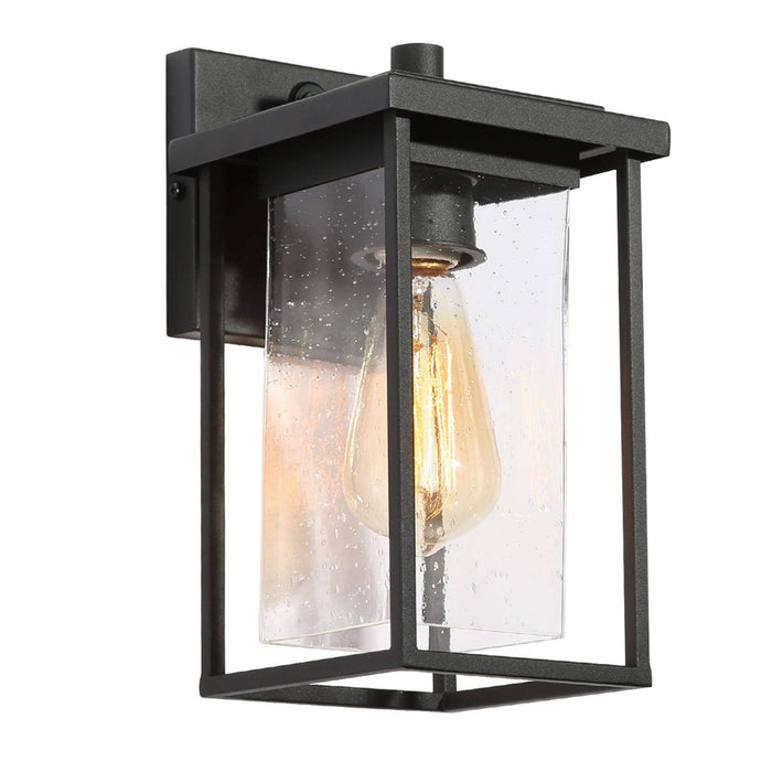 Nechula 1-Light Black Outdoor Wall Light