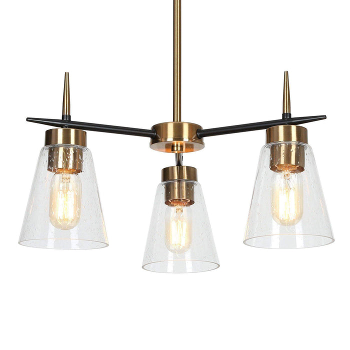 Grofir 3-Light Black Chandelier