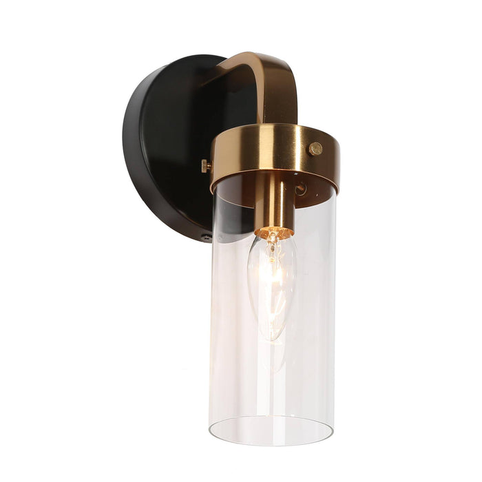 Jujueo 1-Light Black and Brass Wall Sconces
