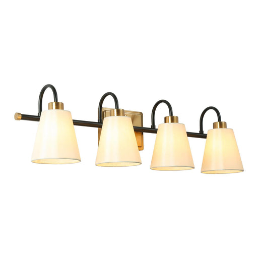 Jacarmellia 4-Light Black and Brass Vanity Light