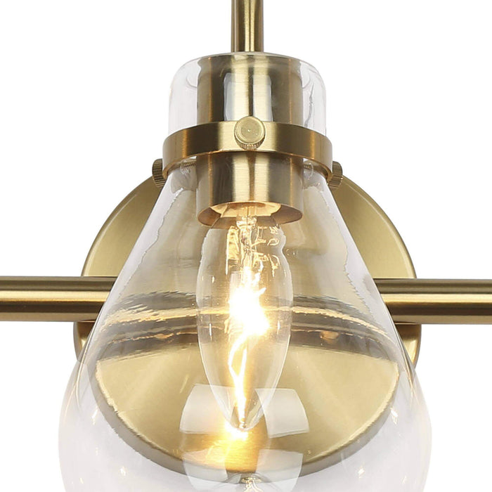Thimbe 3-Light Brass Bathroom Vanity Light