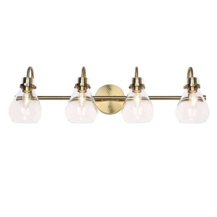 Thimbe 4-Light Brass Bathroom Vanity Light
