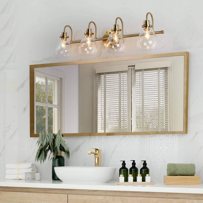 Thimbe 4-Light Brass Bathroom Vanity Light