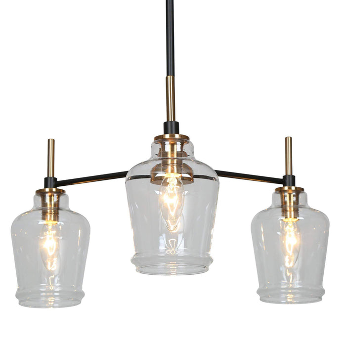 Grandia 3-Light Brass Chandelier