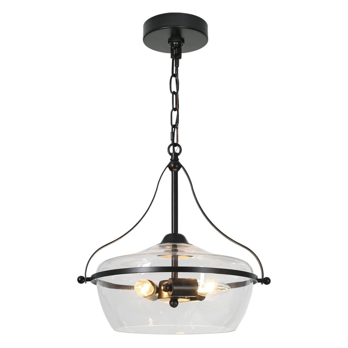 Dendria 3-Light Black Chandelier