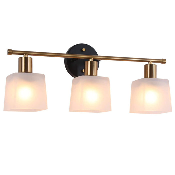 Rocena 3-Light Gold Bathroom Vanity Light