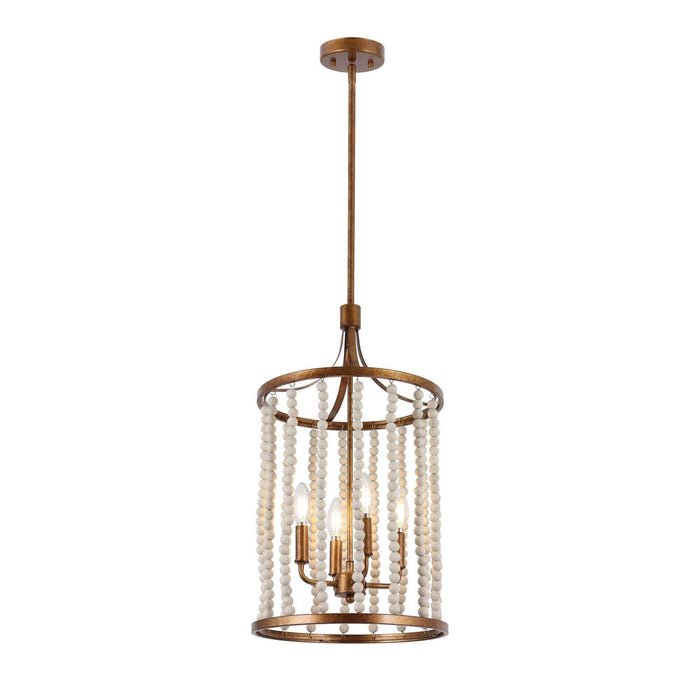 Tatsoi 4-Light Gold Chandelier