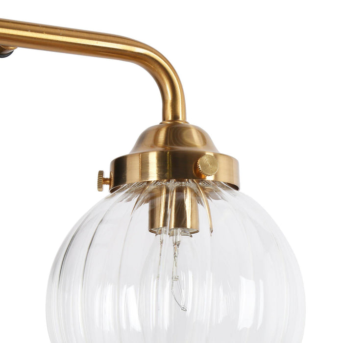 Arosia 2-Light Black and Brass Bathroom Vanity Light