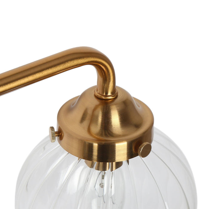 Arosia 3-Light Black and Brass Bathroom Vanity Light