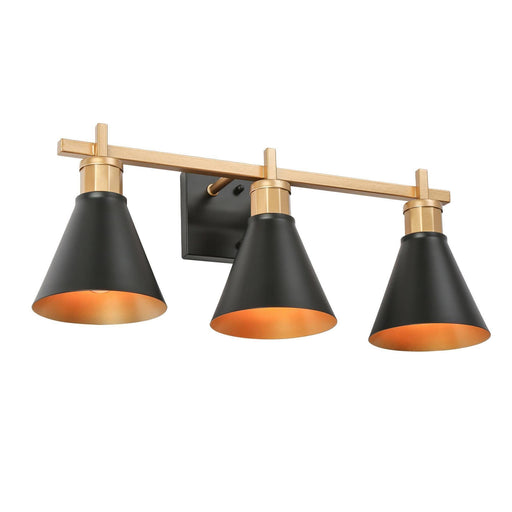 Umbralicious 3-Light Black and Gold Vanity Light