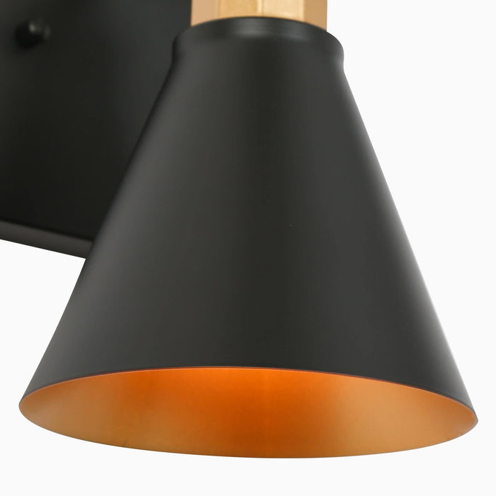 Umbrim 4-Light Black and Gold Bathroom Vanity Light