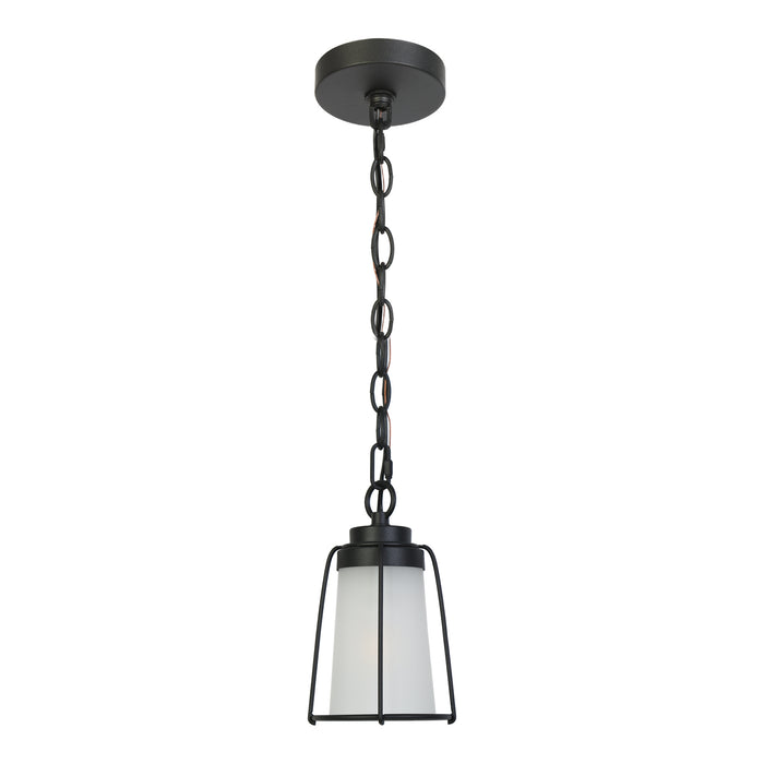 Veylira 1-Light Black Outdoor Pendant Light