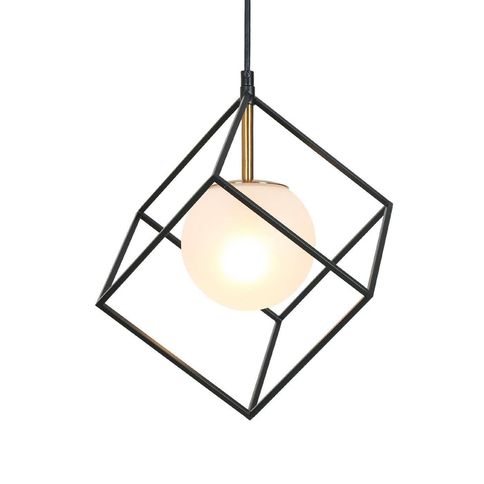 Ramela 1-Light Black and Brass Pendant Light