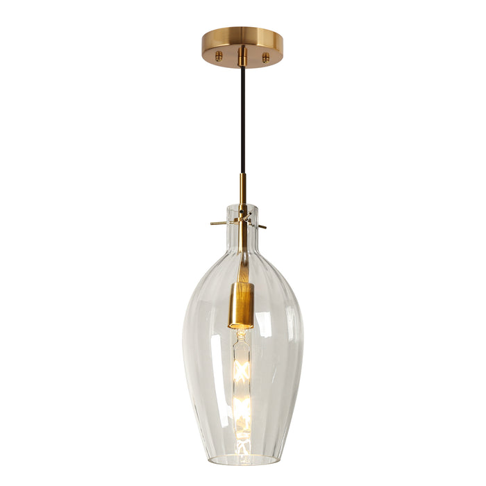 Elyvora 1-Light Brass Pendant Light