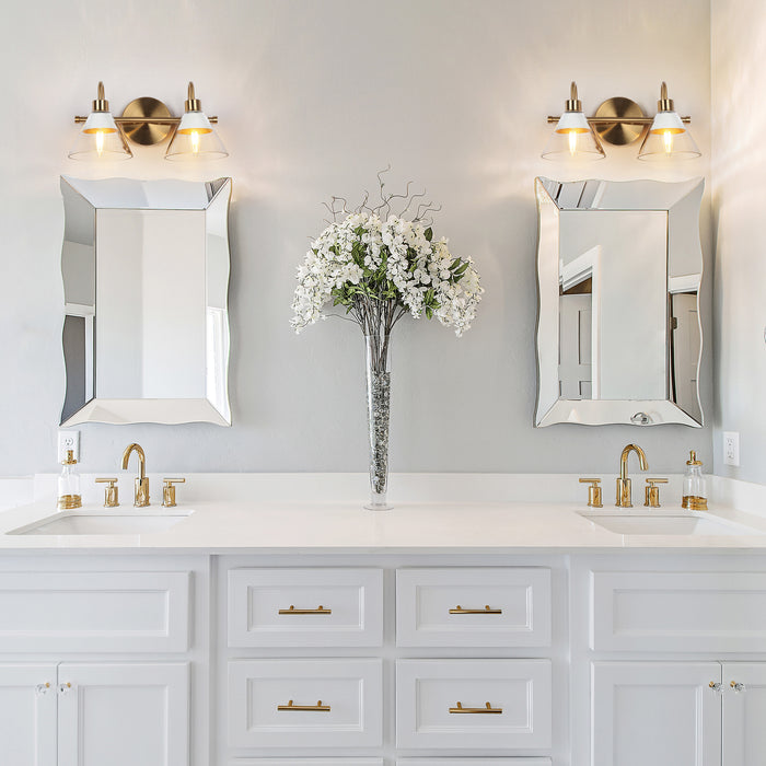Senlian 2-Light Brass Bathroom Vanity Light