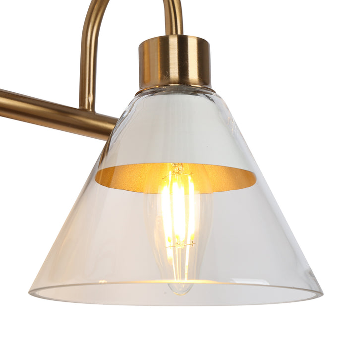 Senlian 3-Light Brass Bathroom Vanity Light