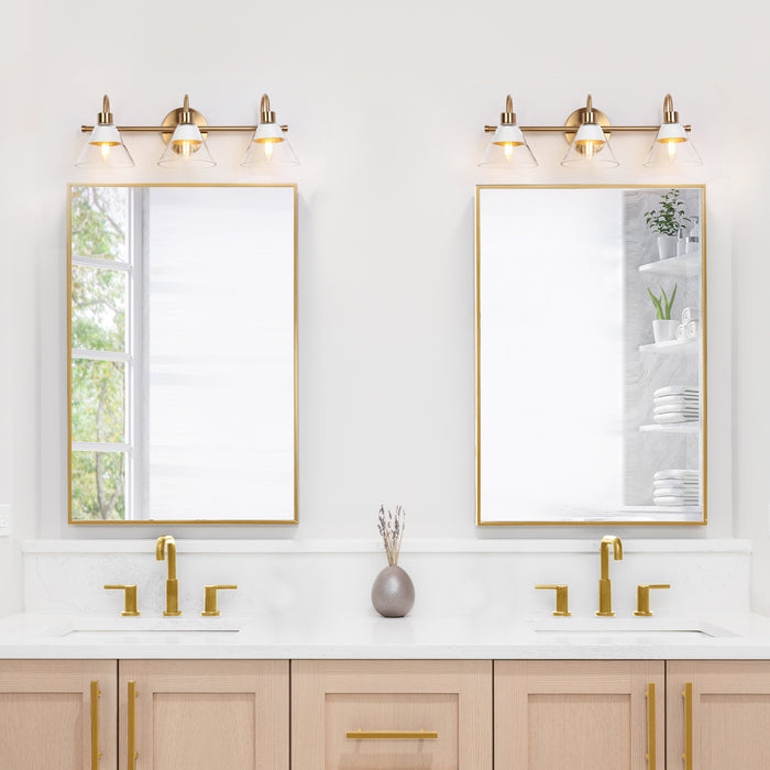 Senlian 3-Light Brass Bathroom Vanity Light