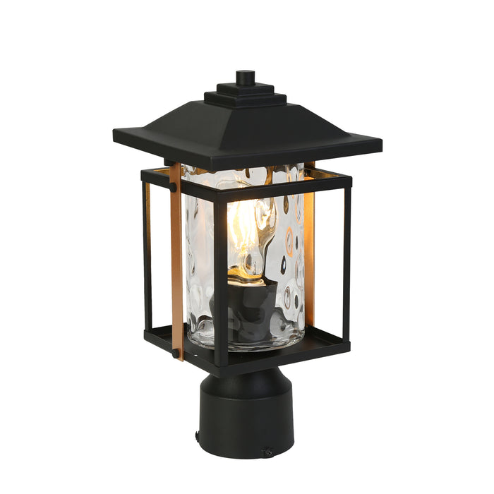 Ziveris 1-Light Black Outdoor Post Light