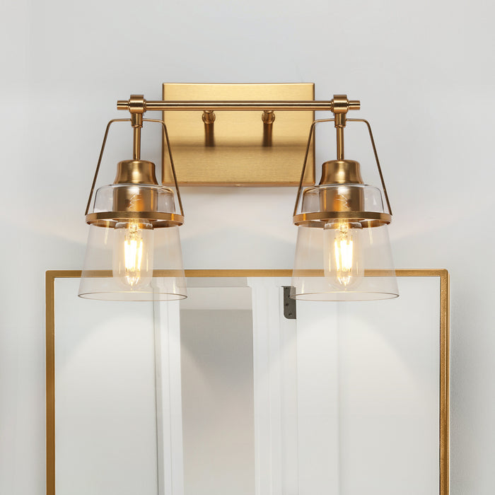 Dendro 2-Light Brass Bathroom Vanity Light