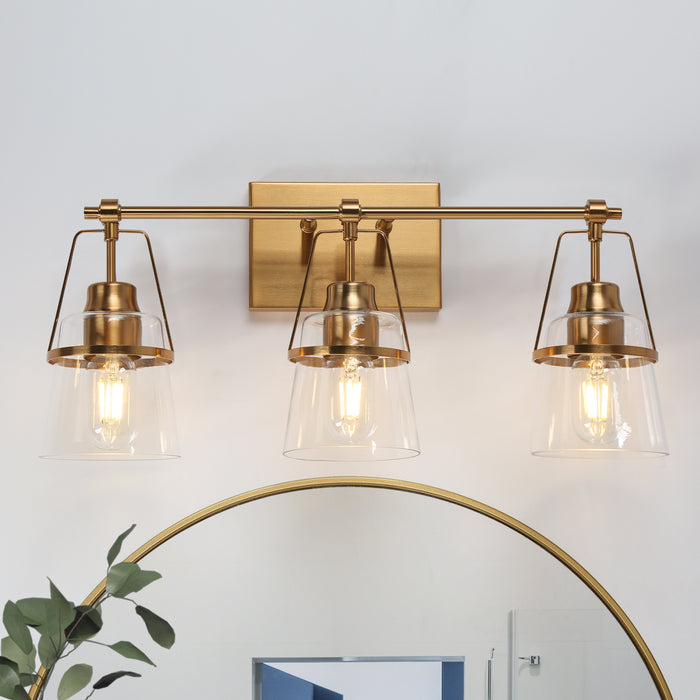 Dendro 3-Light Brass Bathroom Vanity Light