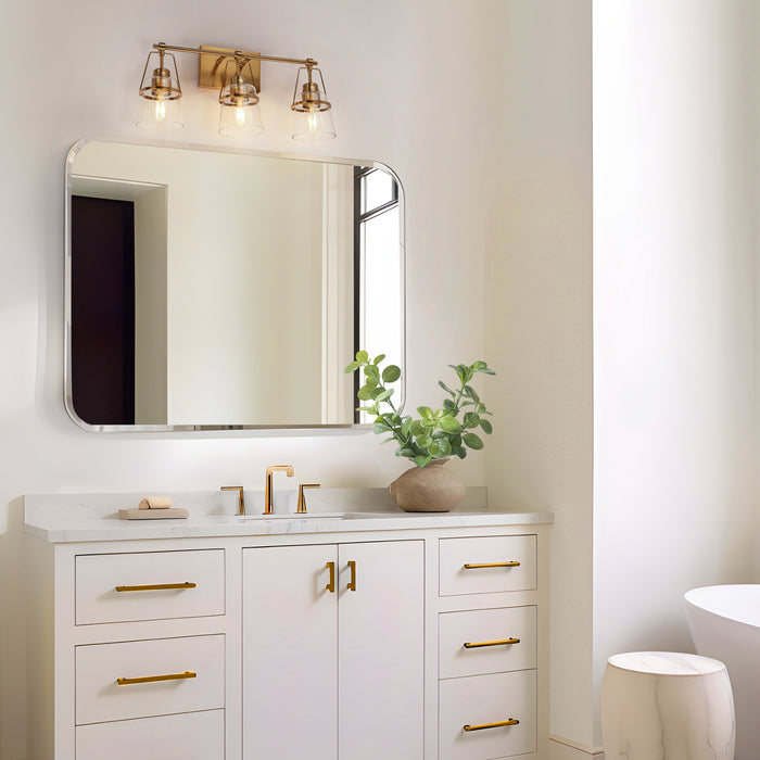 Dendro 3-Light Brass Bathroom Vanity Light