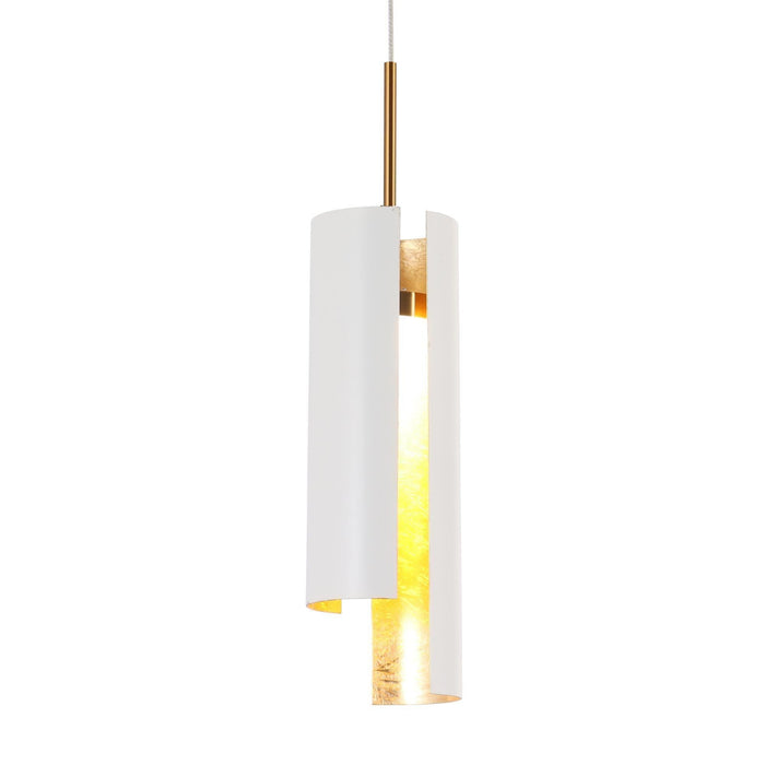 Welnto 1-Light LED Black and Gold Pendant Light