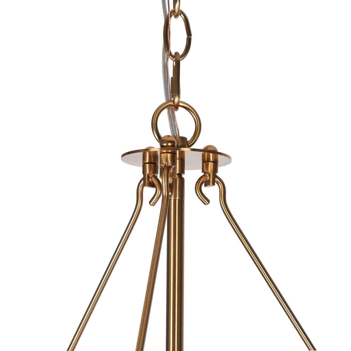 Guvian 4-Light Black and Brass Chandelier
