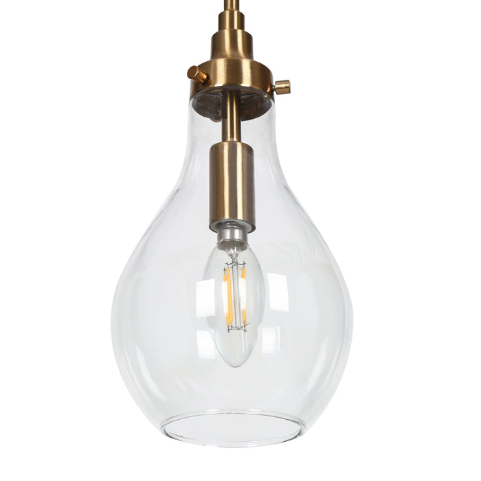 Maviren 3-Light Black And Brass Chandelier