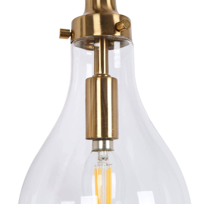 Luxite 4-Light Black and Brass Bathroom Vanity Light