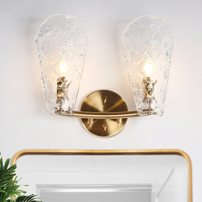 Aufenro 2-Light Brass Bathroom Vanity Light