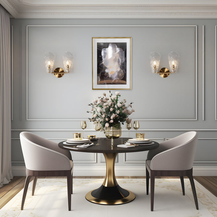 Aufenro 2-Light Brass Bathroom Vanity Light