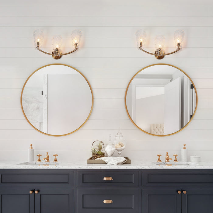 Aufenro 3-Light Brass Bathroom Vanity Light