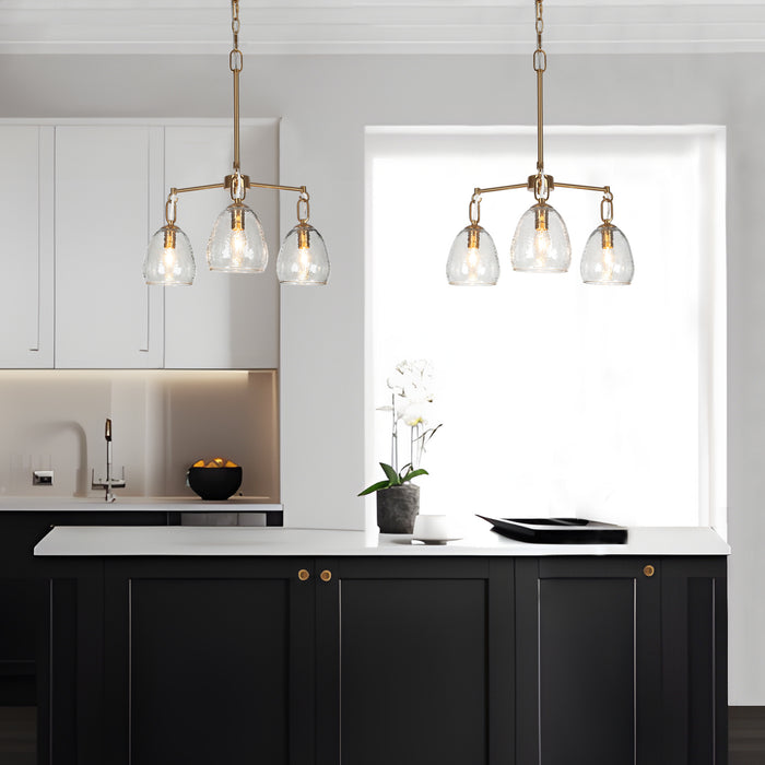 Maviren 3-Light Brass Chandelier