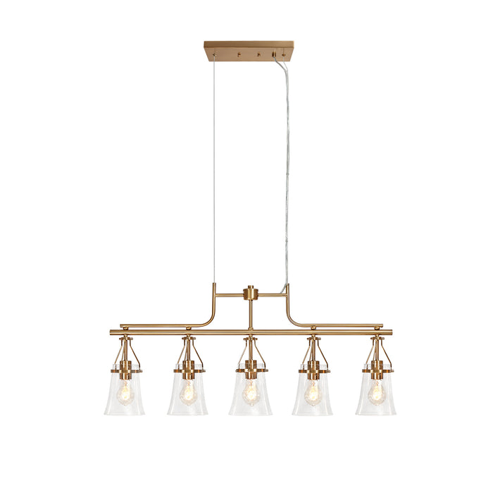 Auisre 5-Light Brass Island Light