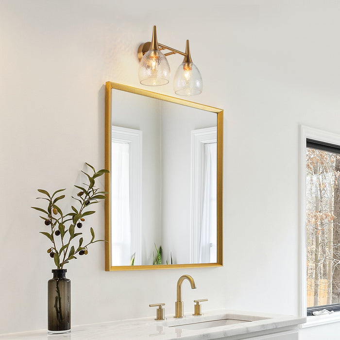 Cymerl 2-Light Brass Bathroom Vanity Light